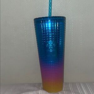 Starbucks Blue and Gold Ombre Tumbler